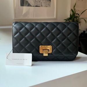 CHARLES & KEITH | Quilted Flip-Lock Clutch